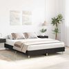 vidaXL Bed Frame No Mattress Black 150x200 cm King Size Engineered Wood