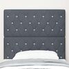 vidaXL Headboard with Headboard Dark Grey 90 cm Faux Leather
