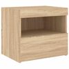 vidaXL Bedside Cabinets with LED Lights 2 pcs Sonoma Oak 50x40x45 cm