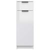 vidaXL Bathroom Cabinet High Gloss White 32x33.5x90 cm Engineered Wood