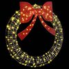 vidaXL Wreath with 150 LEDs Warm white 121 x 121 x 10 cm PET