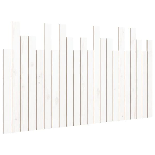 vidaXL Wall Headboard White 140x3x80 cm Solid Wood Pine