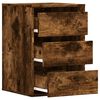 vidaXL Corner Chest of Drawers Smoked Oak 40x41x58 cm Engineered Wood