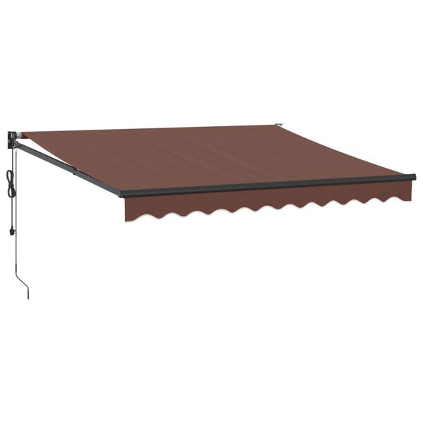 vidaXL Automatic Retractable Awning Brown 300x250 cm