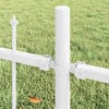vidaXL Garden Fence 4 pcs White 170 x 165 cm Powder-Coated Steel