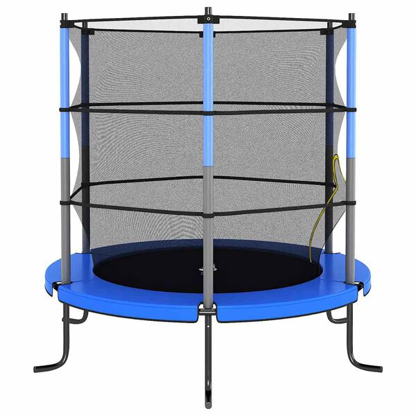 vidaXL Trampoline with Safety Net Round 140x160 cm Blue