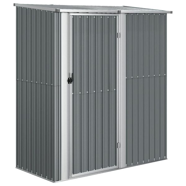 vidaXL Garden Shed Grey 180.5x97x209.5 cm Galvanised Steel
