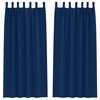 vidaXL Blackout Curtains with Rings 2 pcs Dark Blue 225 x 140 cm