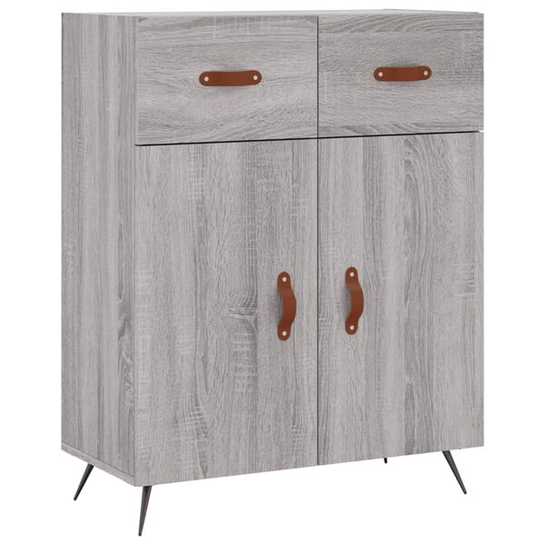 vidaXL Sideboard Grey Sonoma 69.5x34x90 cm Engineered Wood