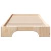 vidaXL Bed Frame Brown 80 x 210 cm Solid Pine Wood