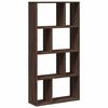 vidaXL Bookcase Brown Oak 60x20x120.5 cm Engineered Wood