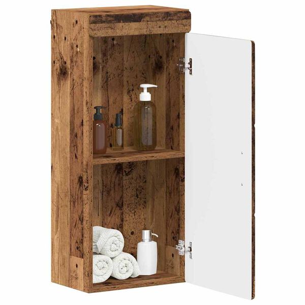 vidaXL Bathroom Wall Cabinet TULUM Old Wood 37 x 24.5 x 86 cm