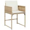 vidaXL Garden Dining Set 5 pcs Beige Poly Rattan
