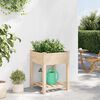vidaXL Garden Planter Beige 60.5 x 60 x 76.5 cm Solid Fir Wood