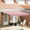 vidaXL Awning Red and White 400 x 300 x 165 cm Polyester and Aluminium