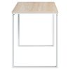 vidaXL Computer Desk White and Oak 110x60x73 cm Engineered Wood