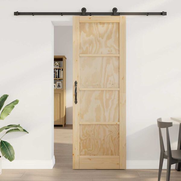 vidaXL Sliding Door ORKDAL Brown 73.5 x 211 cm Solid Pine Wood