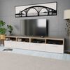 vidaXL TV Cabinets 2 pcs Engineered Wood 95x35x36 cm Oak and White