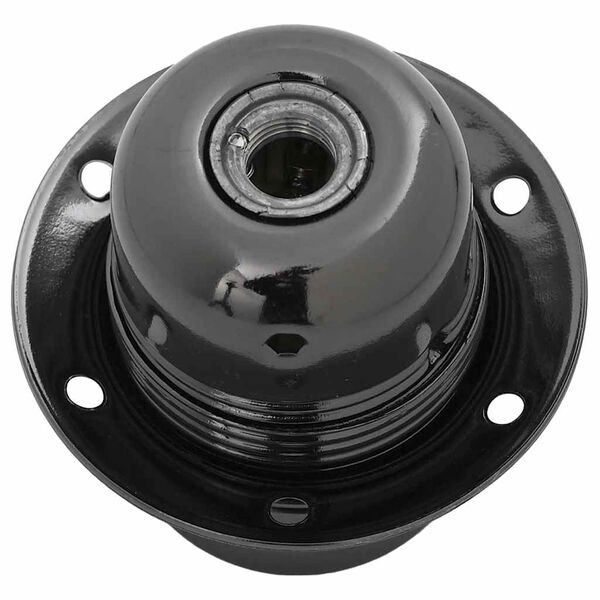 vidaXL Lamp Holders 2 pcs Glossy Black E27