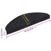 vidaXL Stair Mats Self-adhesive 5 pcs 65x21x4 cm Black Half Round Large