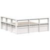 vidaXL Bookcase Bed without Mattress White 200x200cm Solid Wood Pine
