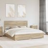 vidaXL Bed Frame with Drawer with Headboard Manual Engineered Wood