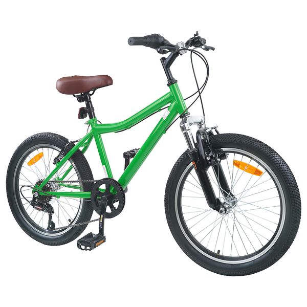 vidaXL Kids Bike 20'' 6-Speed for 6-11 Years Old Green