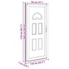 vidaXL Front Door White 110x210 cm PVC