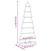 vidaXL Metal Christmas Tree for Decoration Black 210 cm