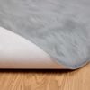 vidaXL Faux Sheepskin Rug Tafalla Grey Ø 160 cm Polyester