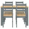 vidaXL 5 Piece Dining Set Panama Grey Solid Wood Pine
