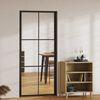 vidaXL Interior Door ESG Glass and Aluminium 93x201.5 cm Black