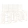 vidaXL Quadruple Wheelie Bin Storage White Solid Wood Pine