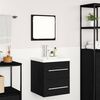 vidaXL Bathroom Furniture Set 2 pcs Black Oak Engineered Wood