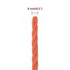 vidaXL Work Rope Orange 8 mm 25 m Polypropylene