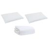 vidaXL Duvet Set with Pillow 3 pcs White Down Feather