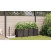 vidaXL Garden Planter 4 pcs Brown Steel
