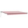 vidaXL Retractable Awning Red and White 450 x 350 cm