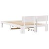 vidaXL Bed Frame with Headboard White 120 x 200 cm Solid Pine Wood