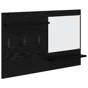 vidaXL Wall-Mounted Coat Rack Wall-Mounted Black Oak 90 x 10 x 50 cm