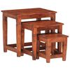 vidaXL Nesting Tables 3 pcs Solid Acacia Wood