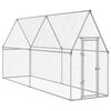 vidaXL Chicken Cage Silver 400x100x190 cm Galvanised Steel