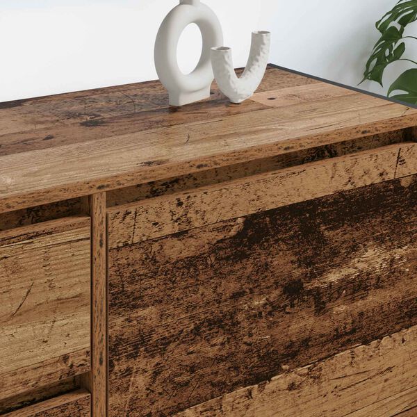 vidaXL TV Cabinet Old Wood 100 x 36 x 49.5 cm Engineered Wood