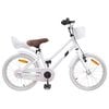vidaXL Kids Bike 18 Inches for 5-7 Years Old White