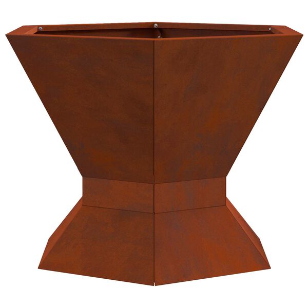 vidaXL Fire Pit Brown 50 x 50 x 40 cm Weathering Steel