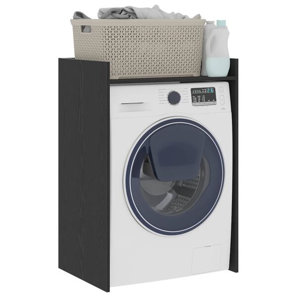 vidaXL Wash Machine Cabinet with Storage Black Oak 67.5 x 48 x 97 cm