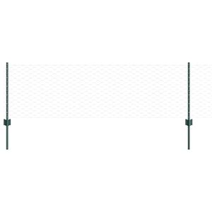 vidaXL Welded Wire Fence 100 x 0.6 m (W x H) PVC-Coated Steel Green