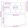 vidaXL Metal Replace Headboard Black 107 cm