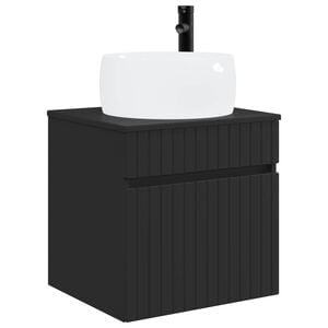 vidaXL Wall-mounted Sink Vanity Black 49 x 44.5 x 66 cm