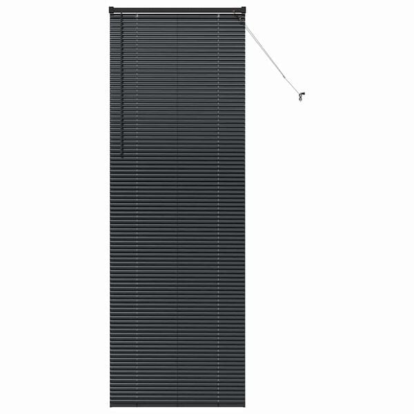 vidaXL Venetian Blinds Height Adjustable Black 220 x 70 cm Aluminium